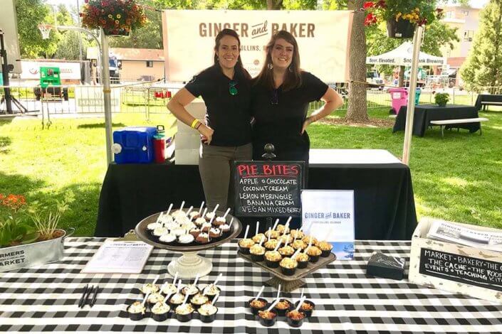 Ginger and Baker team offering free samples at a fort collins community event