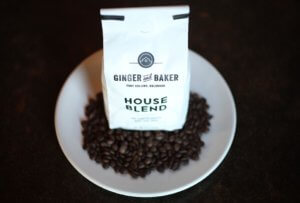 Ginger and Baker House blend Coffee roasted by Bindle Coffee
