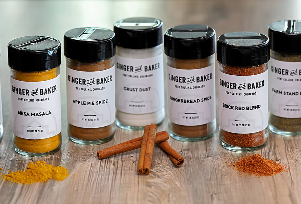 Ginger and Baker Spice Blends made with Old TownSpice Shop in Fort Collins Colorado