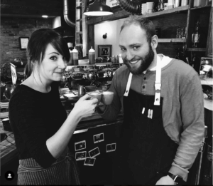 Jenn and Andrew Webb of Bindle Coffee make Ginger and Baker's house blend coffee