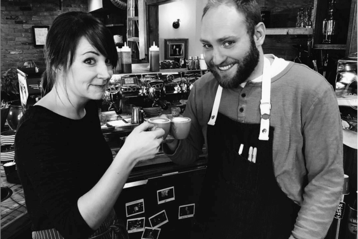 Jenn and Andrew Webb of Bindle Coffee make Ginger and Baker's house blend coffee