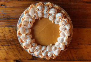 Delicious Sweet Potato Pie Recipe with Meringue and Hazelnuts from Ginger and Baker