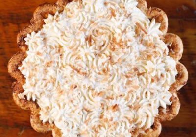 Ginger and Baker's famous Quadruple Coconut Cream Pie, customer favorite!