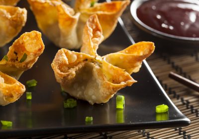 Homemade Asian Crab Rangoons with Sweet and Sour Sauce
