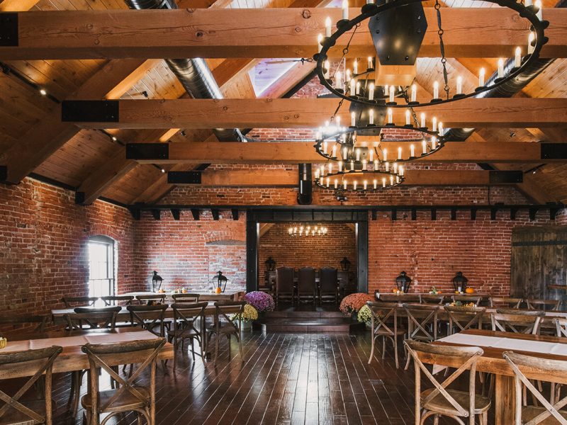 The beautiful Mill Top Events Space at Ginger and Baker