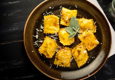 Sage and Brown Butter Ravioli with Butternut Squash Recipe from Ginger and Baker