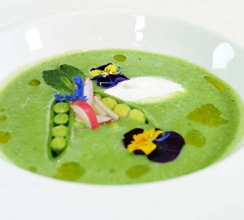 Chef Deb Traylor's recipe for Fresh Spring Pea Soup beautiful!