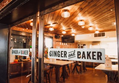 Beautiful sliding glass doors at the Ginger and Baker Teaching Kitchen