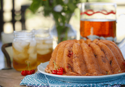 Tart Cherry Pound Cake Recipe from ginger and baker