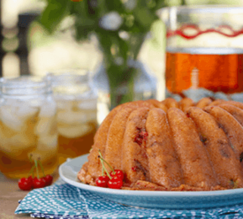 Tart Cherry Pound Cake Recipe from ginger and baker