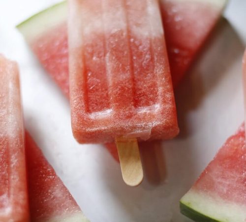 Ginger Lime Watermelon and Peaches & Cream Popsicles
