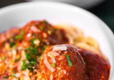 Spaghetti Pasta and Meatballs